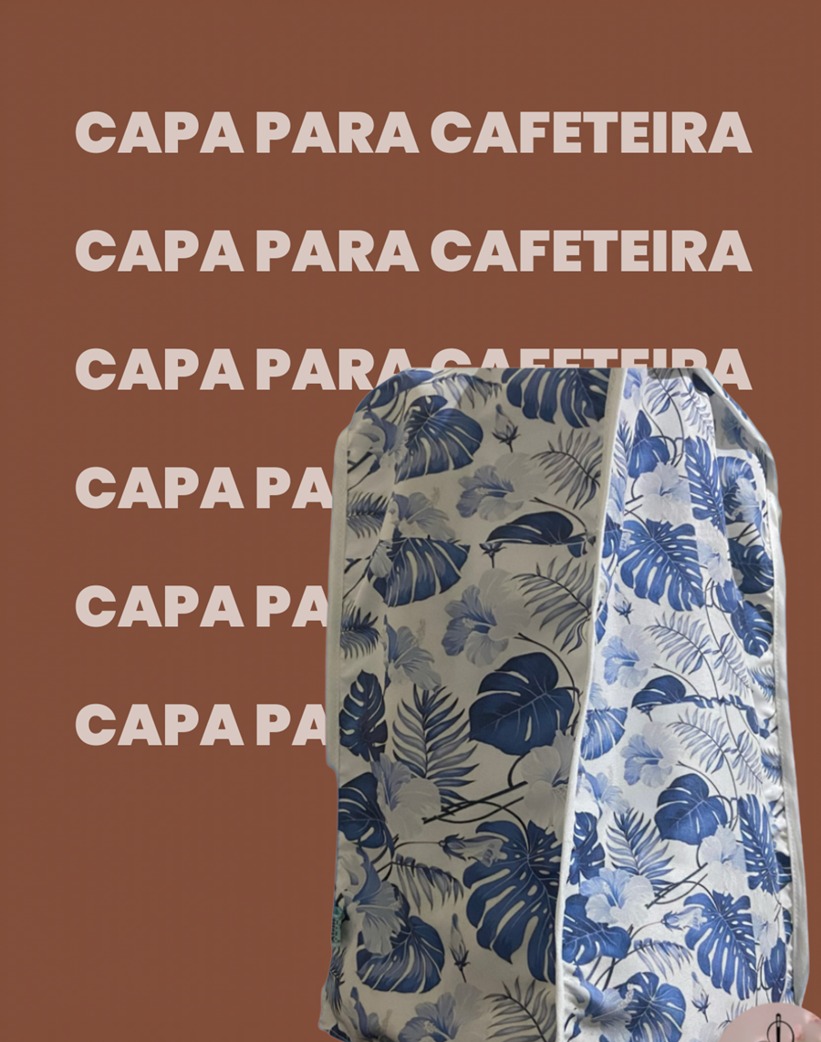 capa cafeteira costela azul
